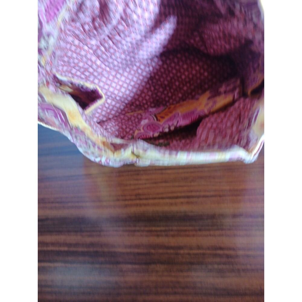 Vera Bradley Embroidered Quilted Women Floral Shoulder Bag Pink Yellow - Picture 8 of 13